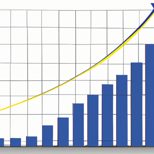 Graph showing a steady increase in business growth over time